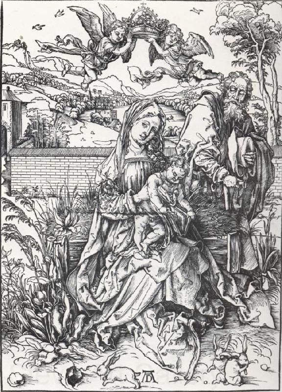 Albrecht Durer The Holy Family with three rabbits Norge oil painting art
